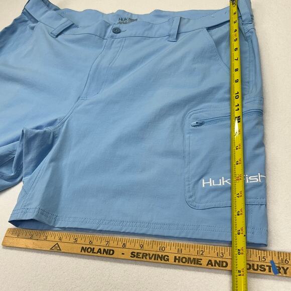 Huk Fishing Chino 6.5" Mens XXXL Blue Performance Shorts 44x6.5 Elastic Waist - Picture 13 of 16